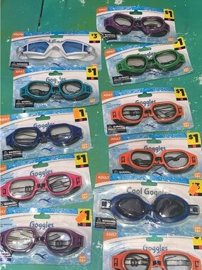 Kids Swim Goggles - Assorted Colors (Blue, Green, Pink, Purple, Orange, White)